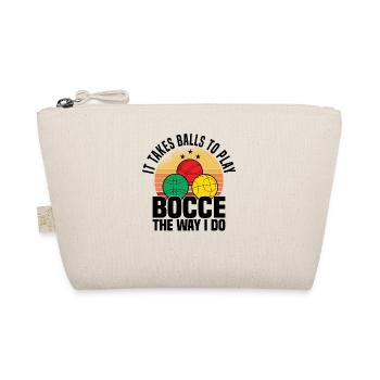 Boccia Petanque Boule Bocciaspieler Lyonnais - Bio-Täschchen - Natur - Vorne
