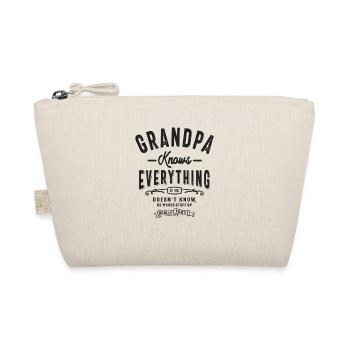 Grandpa Knows Everything Funny - Organic Pouch - nature - Front