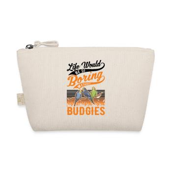 Wellensittich Geschenk Welli Nymphensittich - Bio-Täschchen - Natur - Vorne