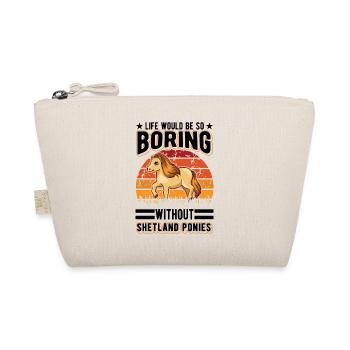 Shetland Pony Geschenk Shetty - Bio-Täschchen - Natur - Vorne