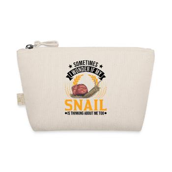 Schnecke Geschenk Weinbergschnecke - Bio-Täschchen - Natur - Vorne