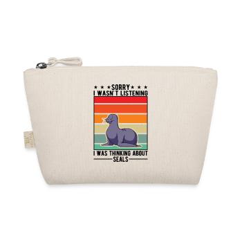 Seal Gift Sea Lion Seal Sea Lion - Organic Pouch - nature - Front