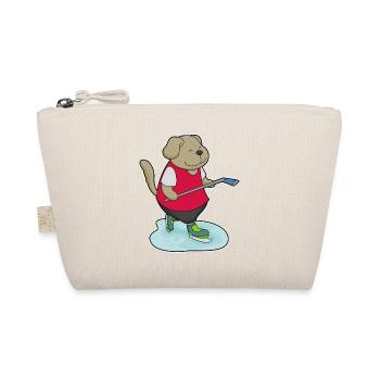 Hund Eishockey Eishockeyschläger - Bio-Täschchen - Natur - Vorne