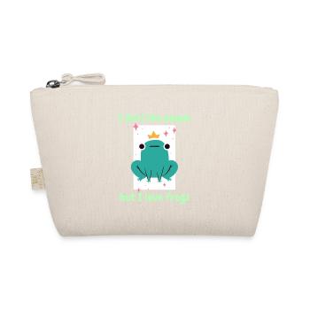 I Don't Like People But I Love Frogs Cute Frog - Organic Pouch - nature - Front