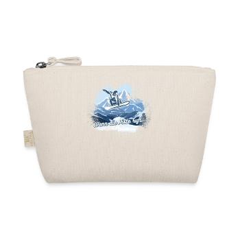 Winter sports, snowboard gift idea - Organic Pouch - nature - Front