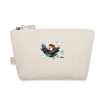 Hedgehog flies on raven - Organic Pouch - nature - Front