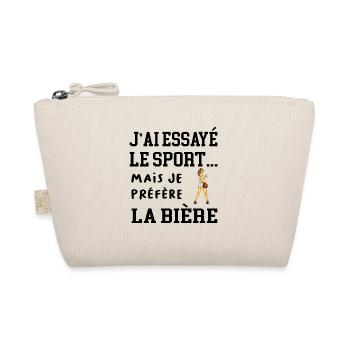 J'ai essayé le sport mais je préfère la bière - Trousse biologique - nature - Devant