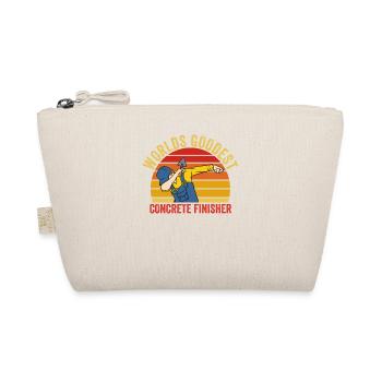 Worlds Goodest Concrete Finisher Cement Worker - Organic Pouch - nature - Front