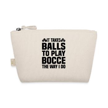 Boccia Petanque Boule Bocciaspieler Lyonnais - Bio-Täschchen - Natur - Vorne