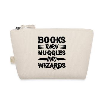 Books Turn Muggles Into Wizards - Organic Pouch - nature - Front