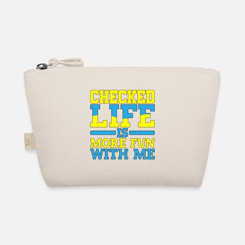 Checked, Life Is More Fun With Me Bio-Täschchen