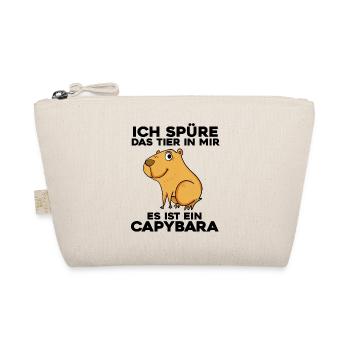 Capybara Wasserschwein Spruch Geschenk - Bio-Täschchen - Natur - Vorne