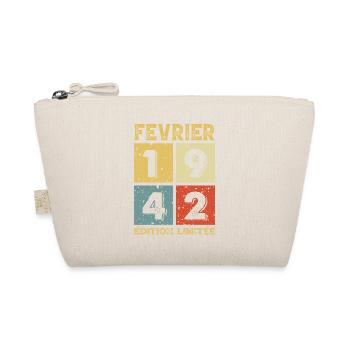 Vintage Birthday Gift Idea February 1942 - Organic Pouch - nature - Front