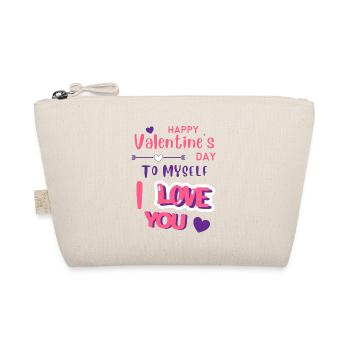 Happy Valentine's Day To Myself I Love You - Organic Pouch - nature - Front