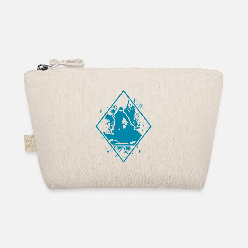 Snow swirls around the snowmobile Organic Pouch