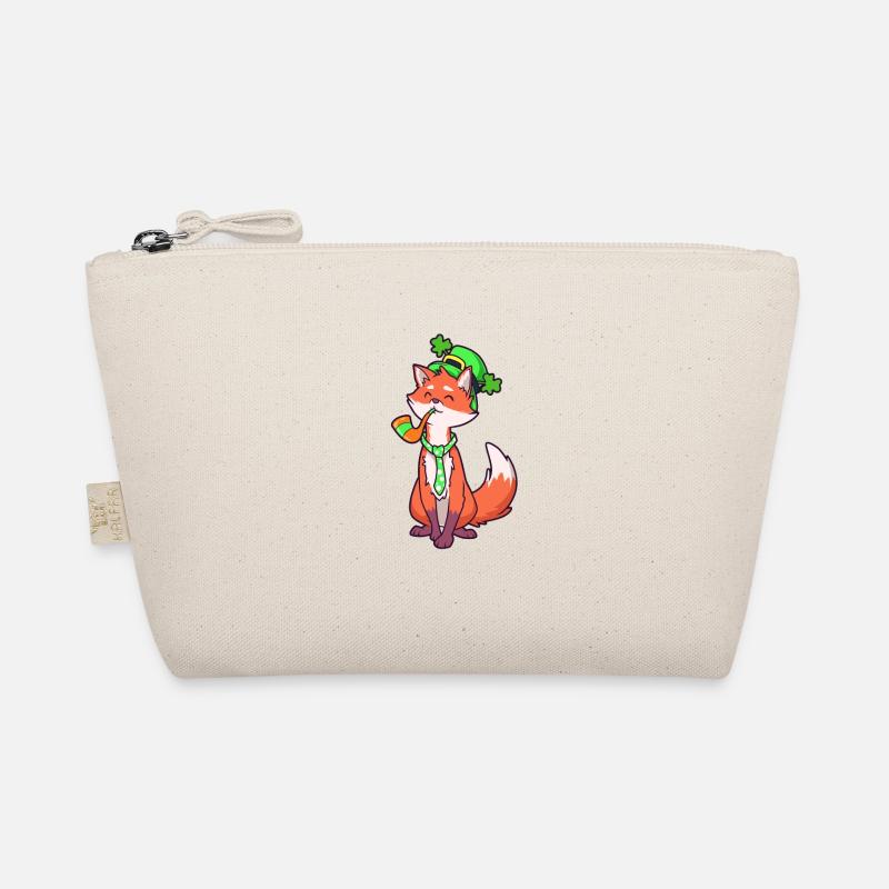 Fuchs Leprechaun - St Patricks Fuchs - Bio-Täschchen - Natur
