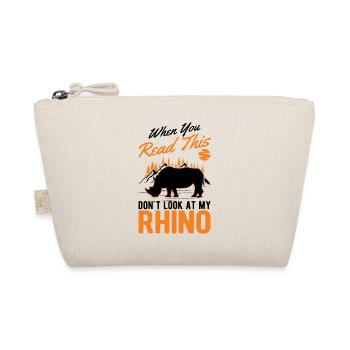 Rhinocéros Cadeau Rhino Rhinocéros - Trousse biologique - nature - Devant