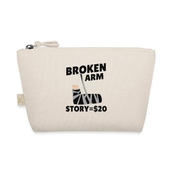 Broken Arm History Bone Elbow - Organic Pouch - nature - Front