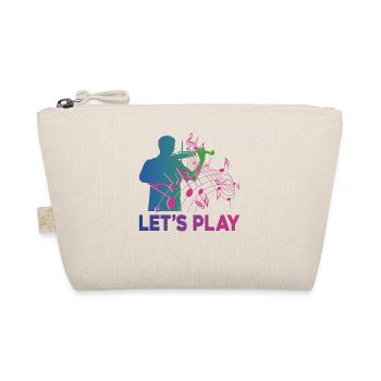 Violin Violinist Retro 80s 90s - Organic Pouch - nature - Front