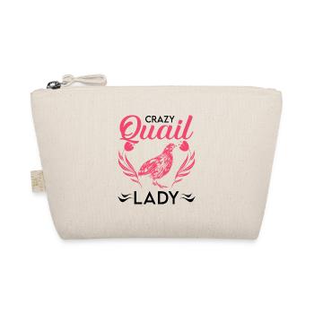 Crazy Quail Lady Wachtel Frau Wachtelzüchterin - Bio-Täschchen - Natur - Vorne