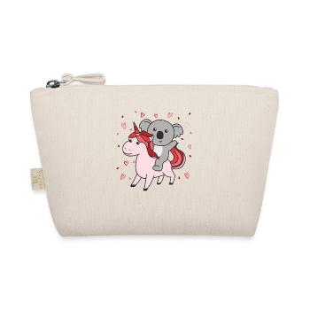 Koala with Unicorn Hearts Favorite Animal Heart - Organic Pouch - nature - Front