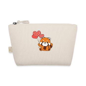 Panda roux pour la Saint-Valentin animaux mignons avec des cœurs - Trousse biologique - nature - Devant