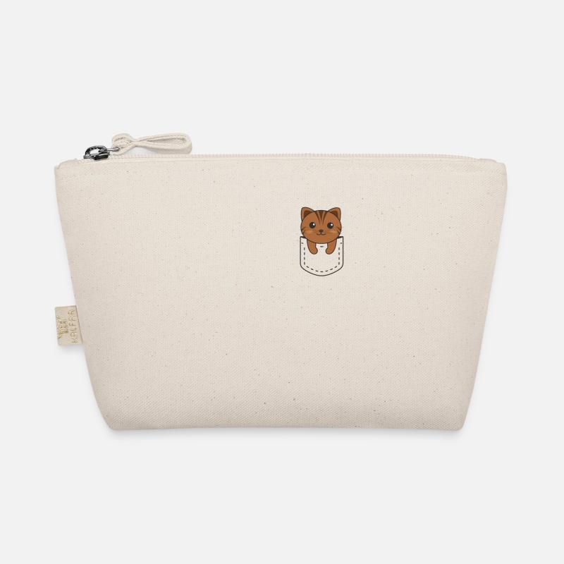 Chat en poche chats mignons dans la poche poitrine Trousse biologique
