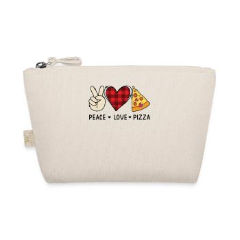 Pizza Lovers Peace Love Pizza Gift - Organic Pouch - nature - Front