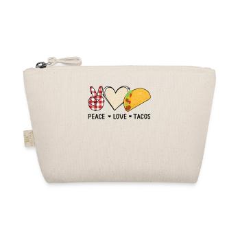 Tacos - Peace Love et beaucoup de tacos - Trousse biologique - nature - Devant