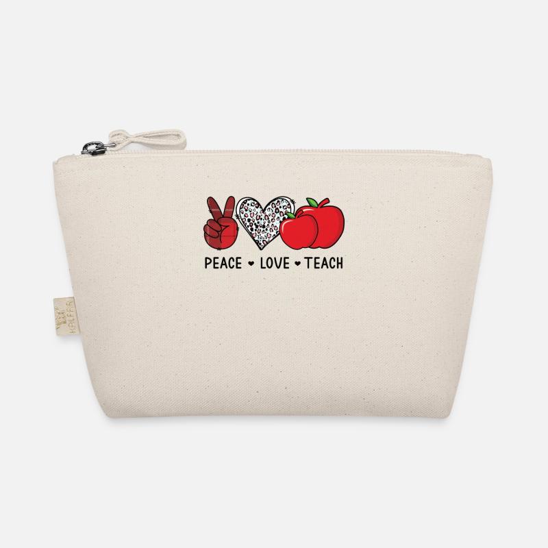 Teachers Peace Love Teachings School Gift Organic Pouch