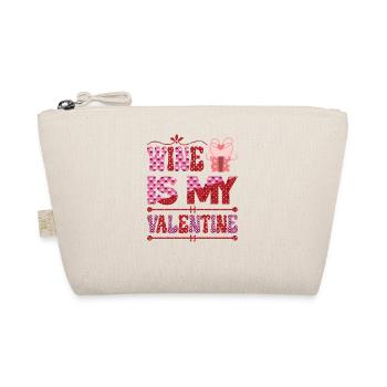 Couples Women Wine Valentine's Day - Organic Pouch - nature - Front