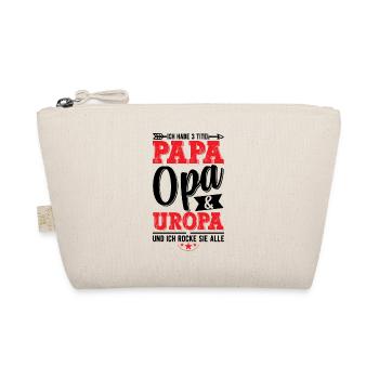 Ich Habe Drei Titel Papa Opa Und Uropa - Bio-Täschchen - Natur - Vorne