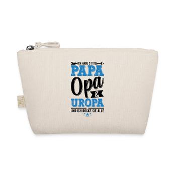 Ich Habe Drei Titel Papa Opa Und Uropa - Bio-Täschchen - Natur - Vorne