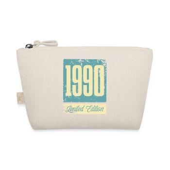 1990 Born Birthday Year of birth - Organic Pouch - nature - Front