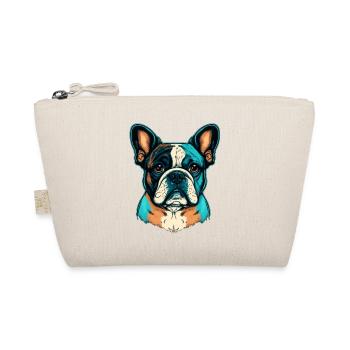 Cute French Bulldog in abstract colors - Organic Pouch - nature - Front