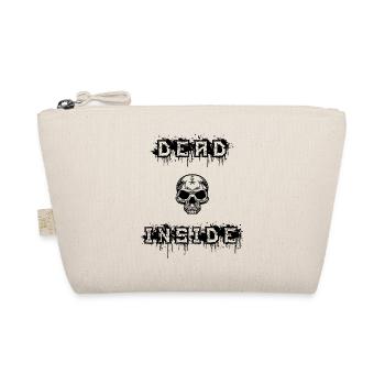 dead inside in black - Bio-Täschchen - Natur - Vorne