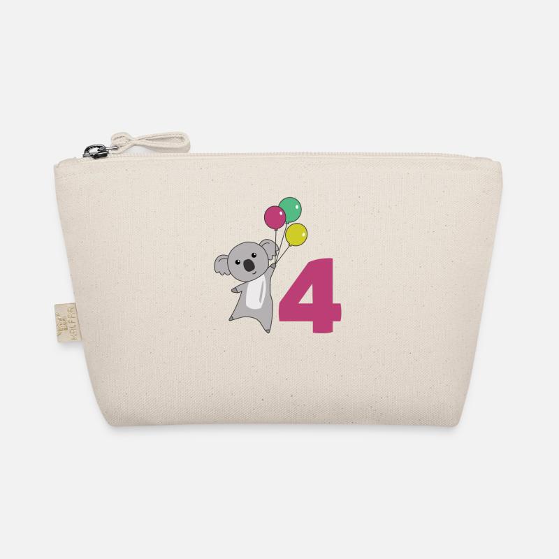 Koala fourth birthday balloons for children Organic Pouch