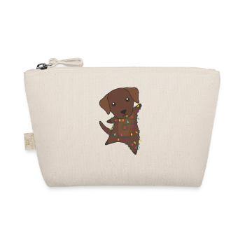 Labrador Christmas Snow Winter Animals Dogs - Organic Pouch - nature - Front