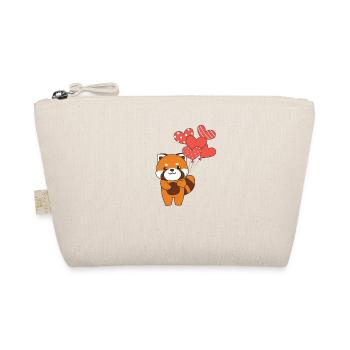 Panda roux pour la Saint-Valentin animaux mignons avec des cœurs - Trousse biologique - nature - Devant