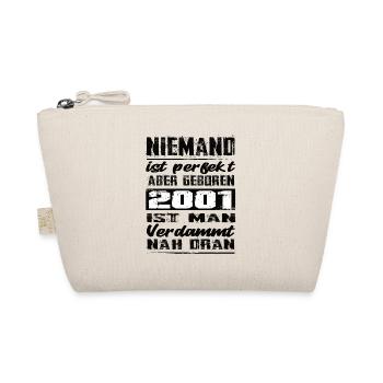 Niemand Is Perfekt Aber geboren 2001 Geburtstag - Bio-Täschchen - Natur - Vorne