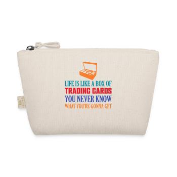 Life is like a box of trading cards Card Collector - Bio-Täschchen - Natur - Vorne