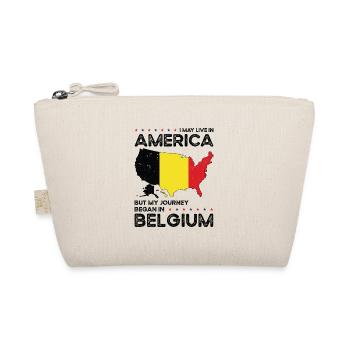 Born Belgian Belgium American USA Citizenship - Organic Pouch - nature - Front