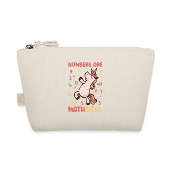 Math Number Lovers Mathematics Unicorn Teacher - Organic Pouch - nature - Front