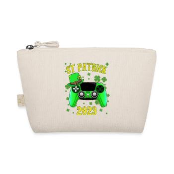 Green St Patrick 2023 Kids Adult Gamer - Organic Pouch - nature - Front