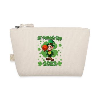 St Patricks Day 2023 Basketball Leprechaun - Organic Pouch - nature - Front