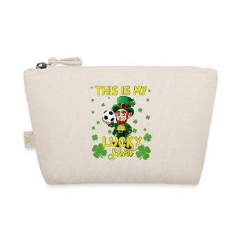 Lucky Leprechaun Kids Soccer St Patricks Day - Organic Pouch - nature - Front
