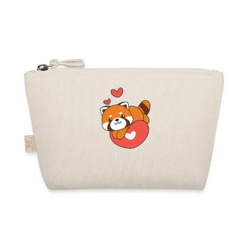 Panda roux pour la Saint-Valentin animaux mignons avec des cœurs - Trousse biologique - nature - Devant