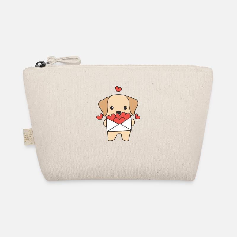 Labrador pour la Saint-Valentin de jolis animaux avec des cœurs Trousse biologique