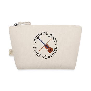 Violin Violinist Support Your - Organic Pouch - nature - Front