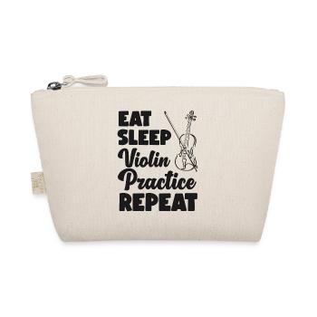 Violin Violinist Eat Sleep Violin - Bio-Täschchen - Natur - Vorne